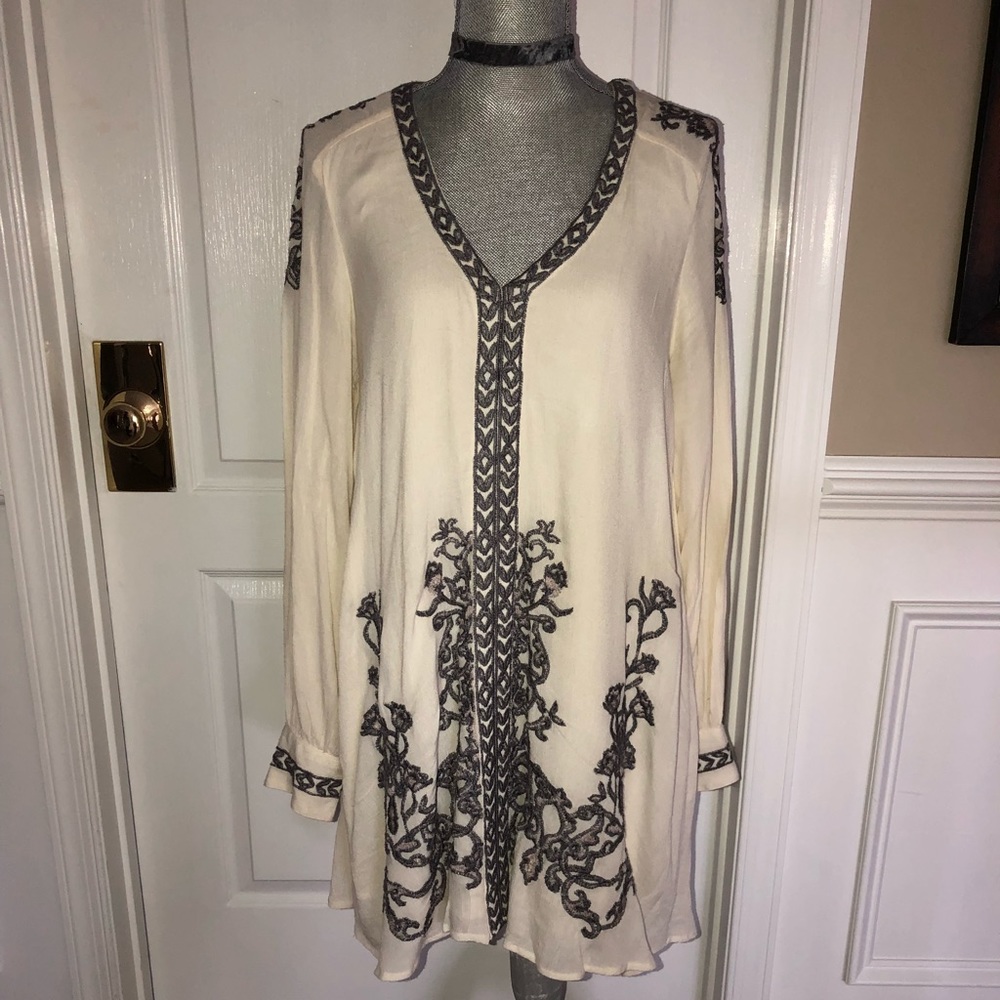 Free people cream dress small